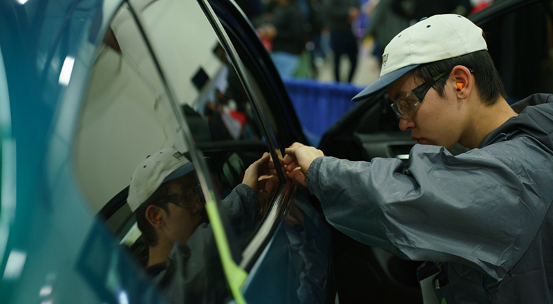 An auto student at Skills BC