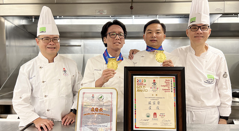 VCC grads and their chef instructors