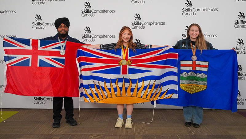 A baking student winning gold at Skills Nationals 2026