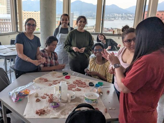 ECEA students practicing with Play Doh