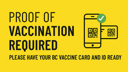 VCC restaurants reopening, Chef's Table 2021 - BC Vaccine Card requirements