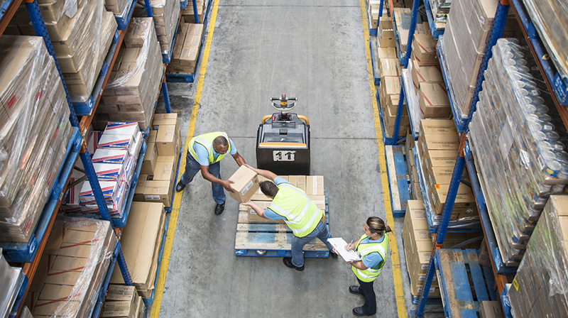 Warehouse material handling workers