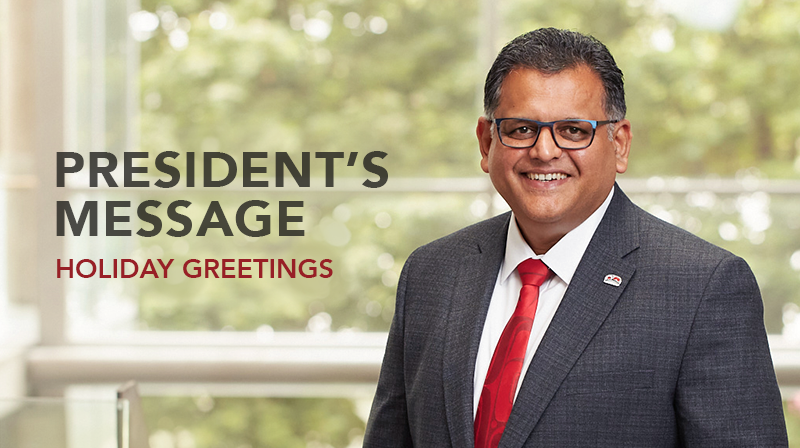 President's Message Holiday Greetings
