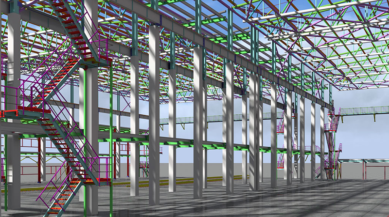 Screen image of steel construction software