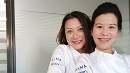 Two culinary arts students in Italy