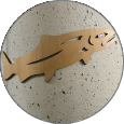 Wood carved salmon