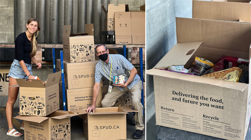 SPUD delivering food boxes