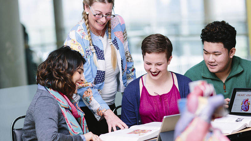 international students in a classroom